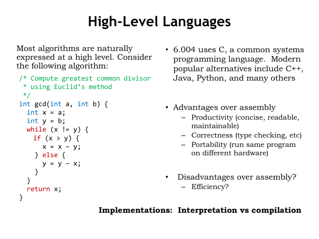 difference between interpreted language and compiled language